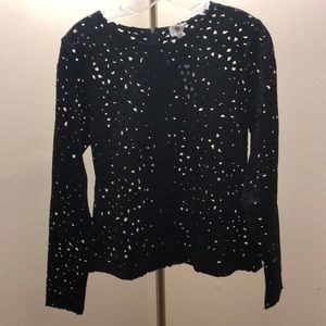 NWT cut out long sleeve blouse Size M